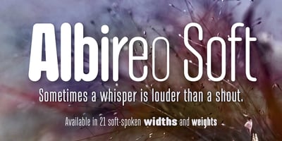 Font visual image of Albireo Soft