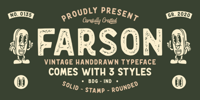 Font visual image of Farson Family