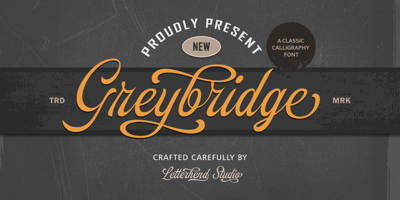 Font visual image of Greybridge
