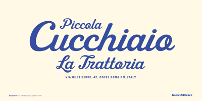 Font visual image of Marchetti