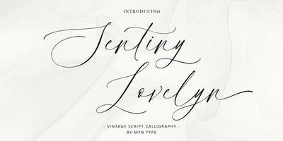 Font visual image of Sentiny Lovelyn