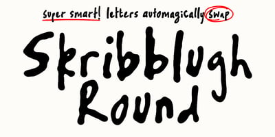 Font visual image of TC Skribblugh Soft