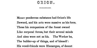 Font visual image of R H Horne Orion