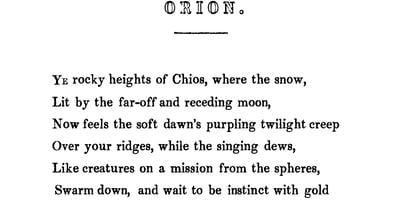 Font visual image of R H Horne Orion