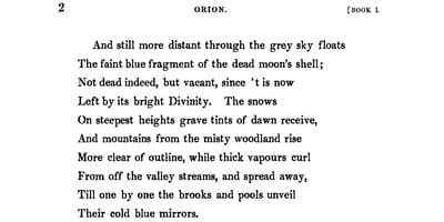 Font visual image of R H Horne Orion