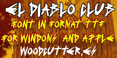 Font visual image of El Diablo Club