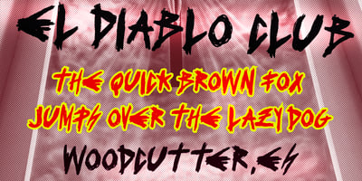 Font visual image of El Diablo Club