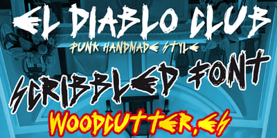Font visual image of El Diablo Club