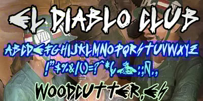 Font visual image of El Diablo Club
