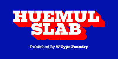Font visual image of Huemul Slab