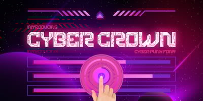 Font visual image of Cyber Crown