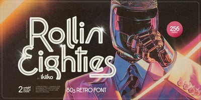 Font visual image of Rollin Eighties
