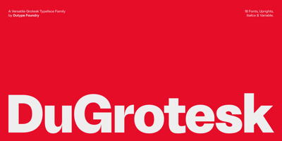 Font visual image of DuGrotesk