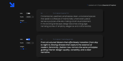 Font visual image of TBJ Endgraph Essential & Trapline