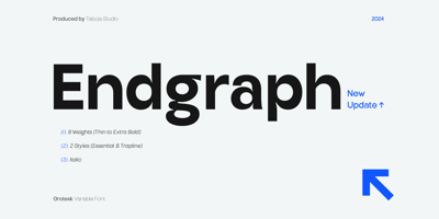 Font visual image of TBJ Endgraph Essential & Trapline