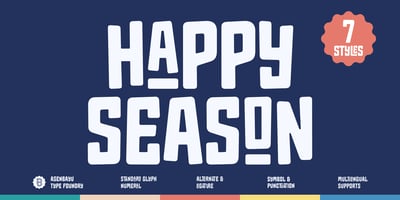 Font visual image of Happy Season