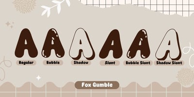 Font visual image of Fox Gumble