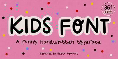 Font visual image of Kids Font