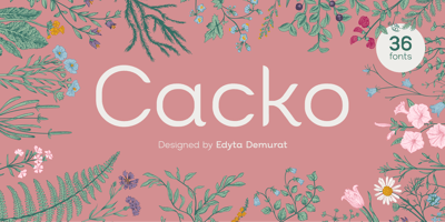 Font visual image of Cacko