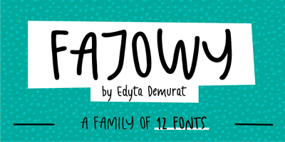 Font visual image of Fajowy