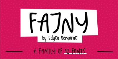 Font visual image of Fajny