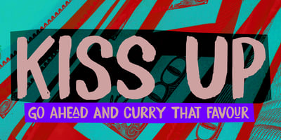 Font visual image of Kiss Up
