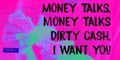 Font visual image of Kiss Up