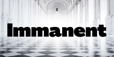 Font visual image of Immanent