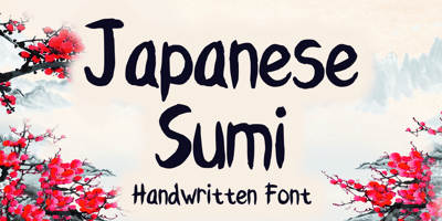 Font visual image of Japanese Sumi