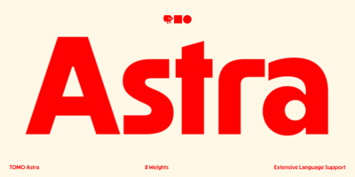 Font visual image of Astra