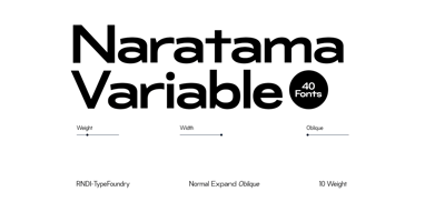 Font visual image of RNDI Naratama