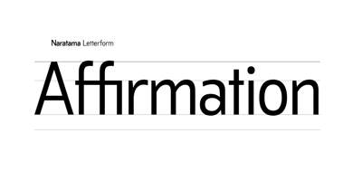 Font visual image of RNDI Naratama