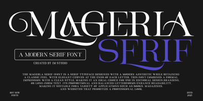 Font visual image of Magerla Serif