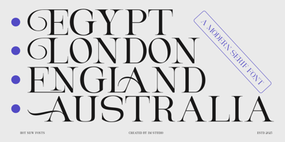 Font visual image of Magerla Serif