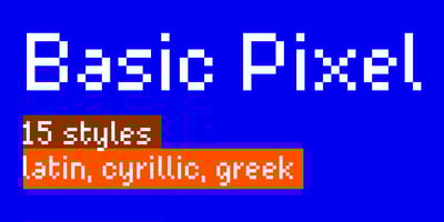Font visual image of Basic Pixel