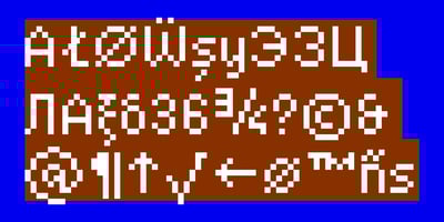 Font visual image of Basic Pixel