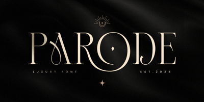 Font visual image of Parode