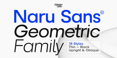 Font visual image of Naru Sans