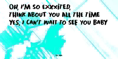 Font visual image of Exxxited