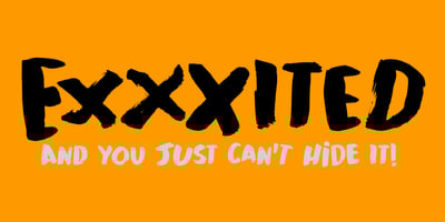 Font visual image of Exxxited