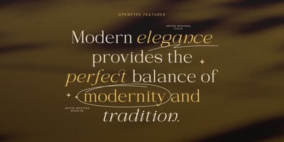 Font visual image of Arfide Mostera Serif