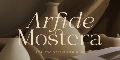 Font visual image of Arfide Mostera Serif