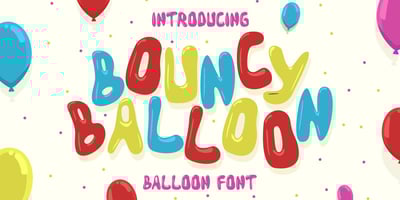 Font visual image of Bouncy Balloon