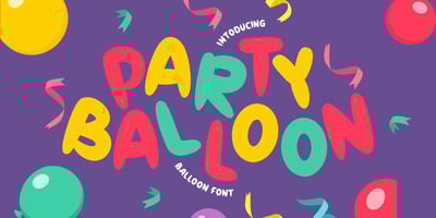 Font visual image of Party Balloon