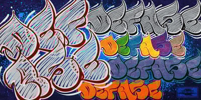 Font visual image of Defase Graffiti