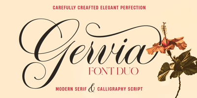 Font visual image of Gervia Font Duo