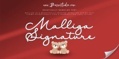Font visual image of Malliga Signature
