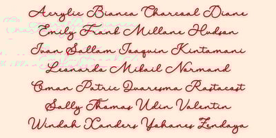 Font visual image of Malliga Signature