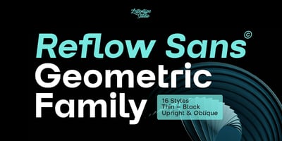 Font visual image of Reflow Sans