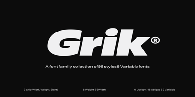 Font visual image of Grik